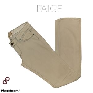 Sz 27 Paige bleached look low rise straight jeans